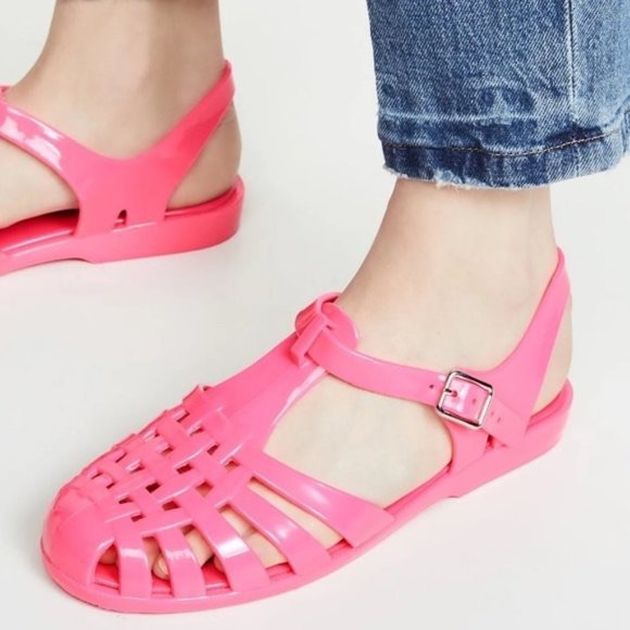 Play by Jeffery Campbell Neon Pink Jelly Sandals - Picture 3 of 10